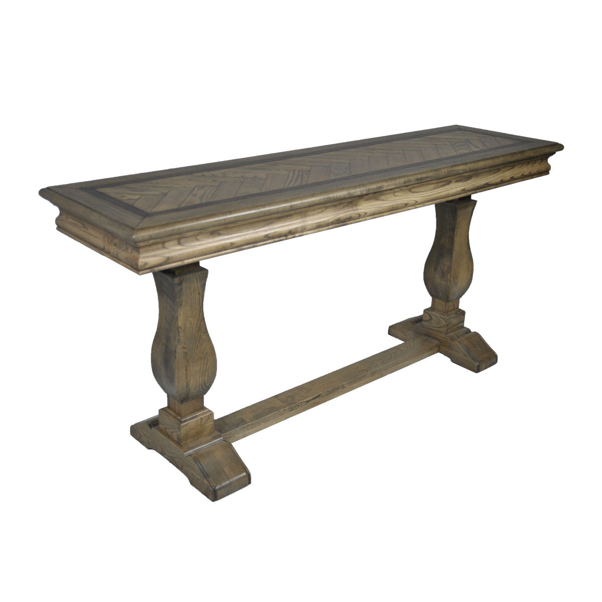 MOSAIC REAL OAK TIMBER 1.8M CONSOLE TABLE - ASH OAK