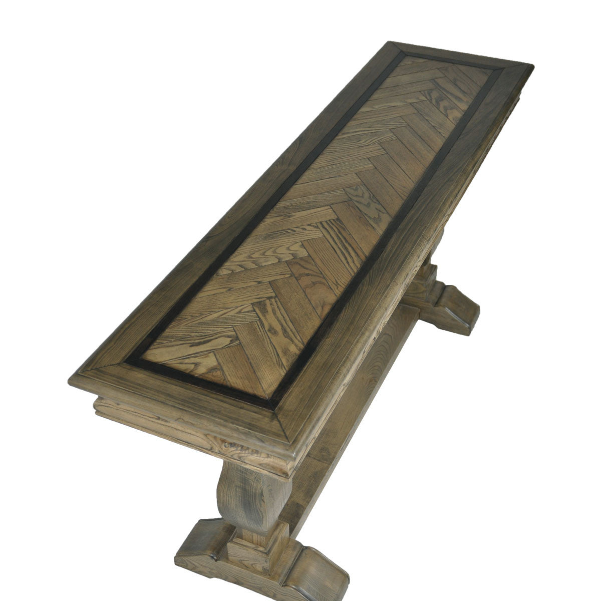 MOSAIC REAL OAK TIMBER 1.8M CONSOLE TABLE - ASH OAK