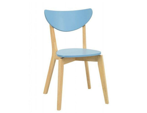NAIDA SCANDINAVIAN DINING CHAIR (SET OF 2 ONLY) - DUST BLUE