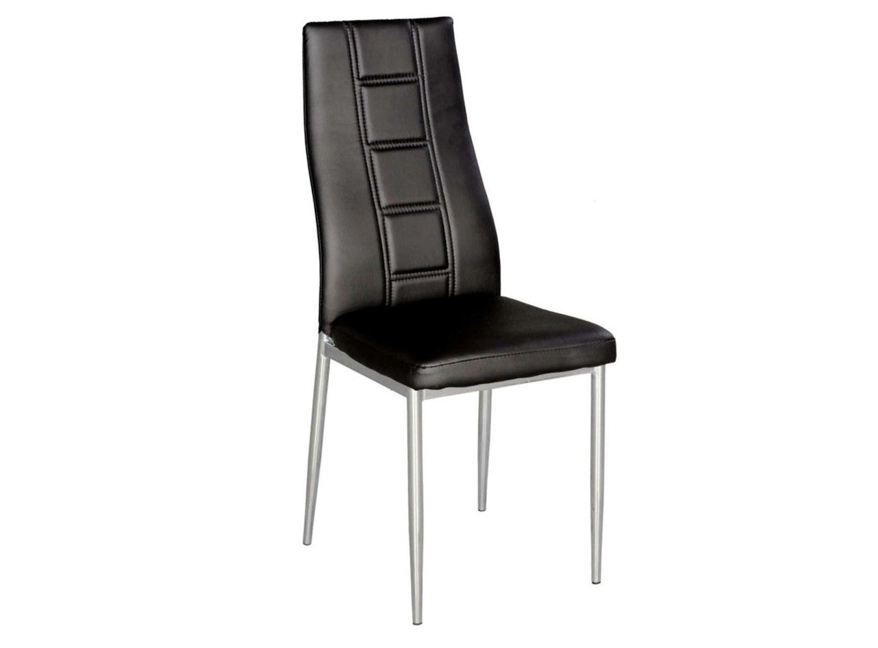 NARELLAN LEATHERETTE DINING CHAIR - BLACK