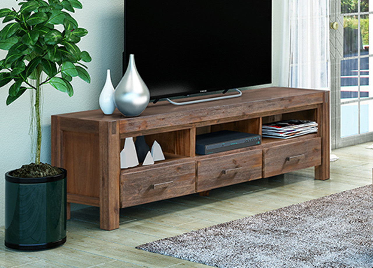 ENDLICHERI TV UNIT 550(H) x 1800(W) x 430(D) - OAK / CHOCOLATE