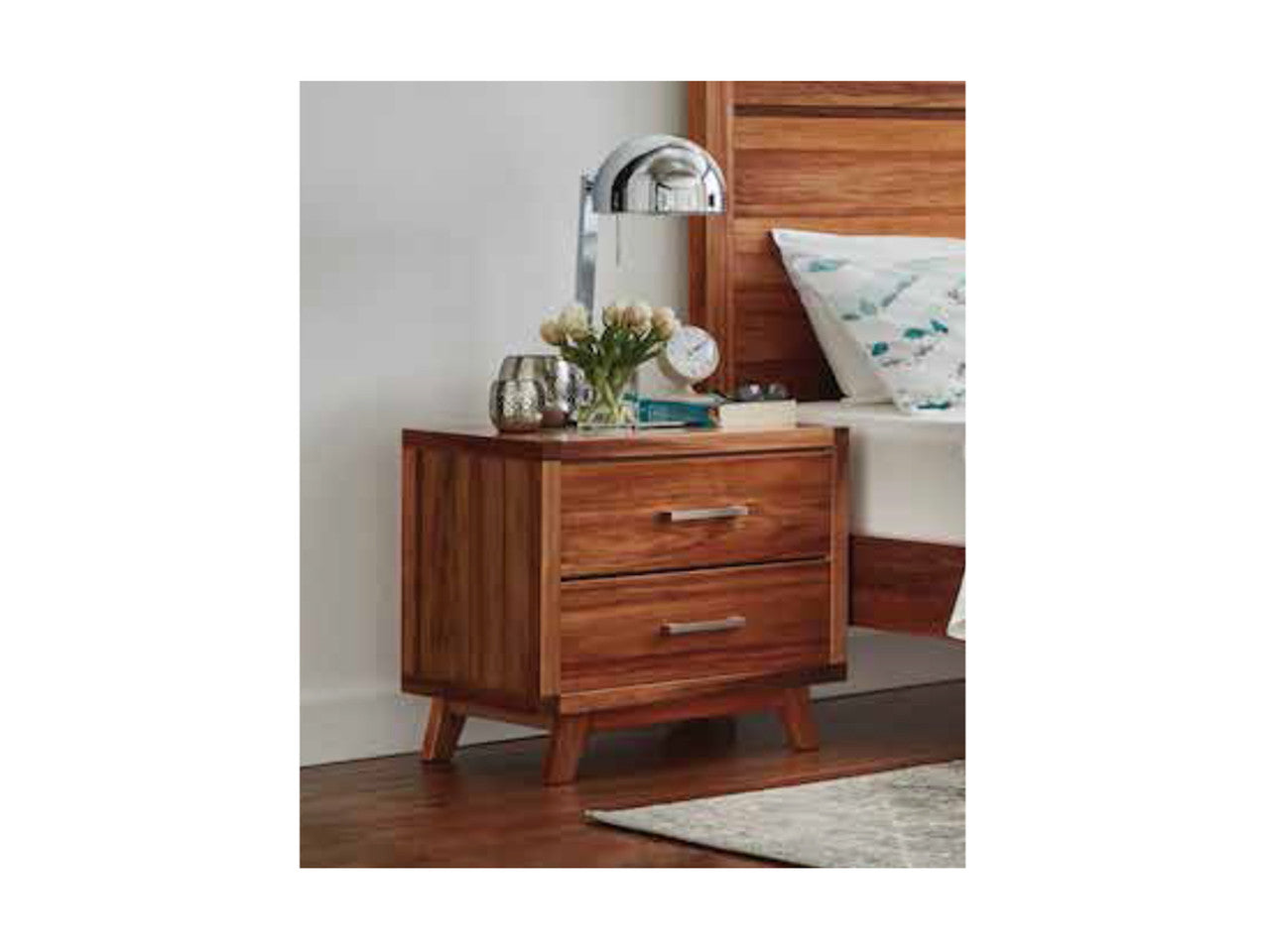 VENETIE  BEDSIDE TABLE - BLACKWOOD
