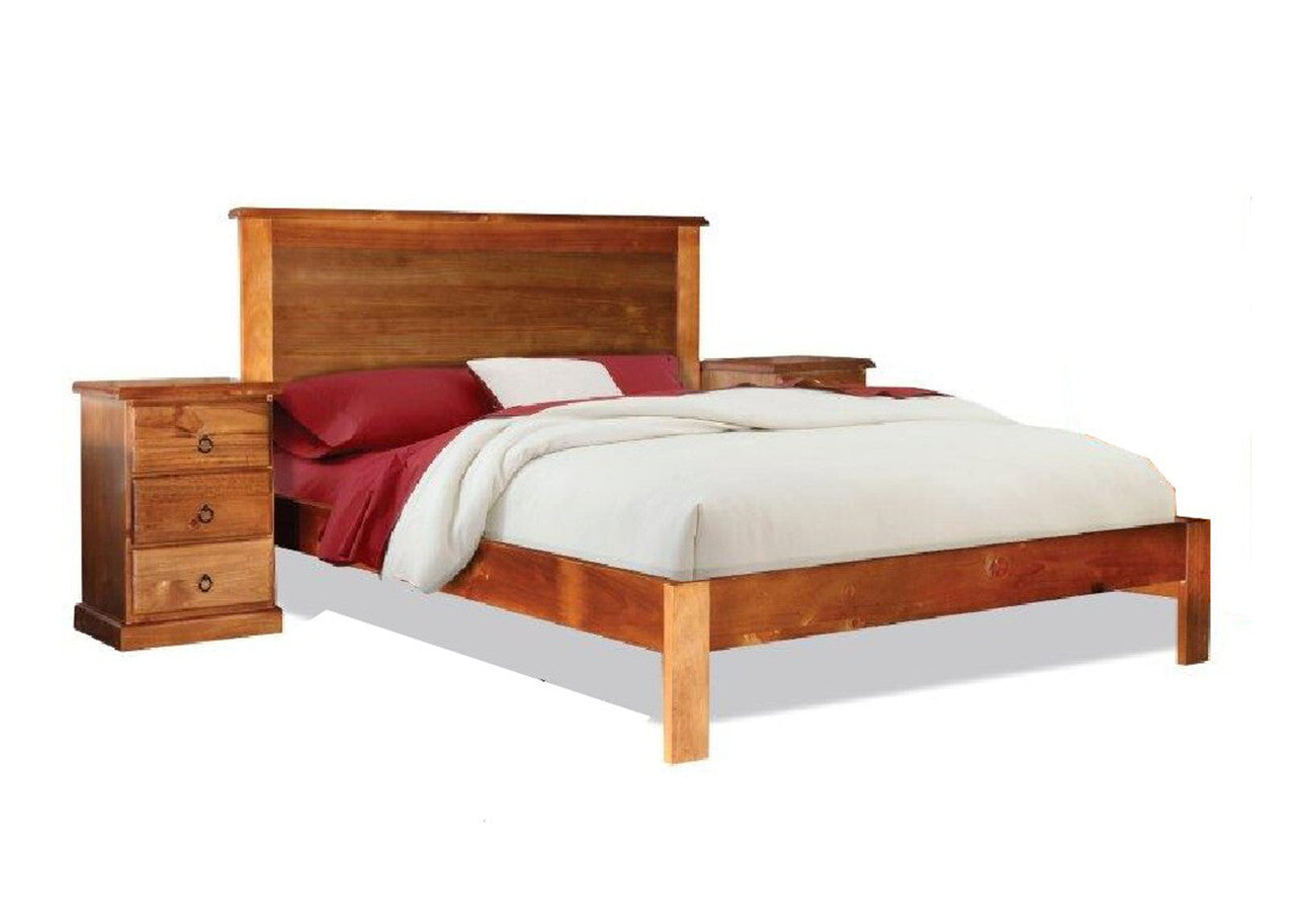 PINHURST 3 DRAWER BEDSIDE TABLE- BLACKWOOD