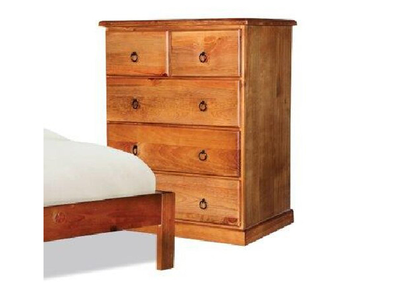 KING PINEHURST 4 PIECE (TALLBOY) BEDROOM SUITE - BLACKWOOD