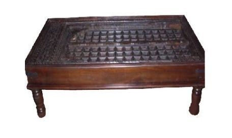PRINT BLOCK COFFEE TABLE (VJCH-003) - 1100(W) X 1100(D) -AS PICTURED.