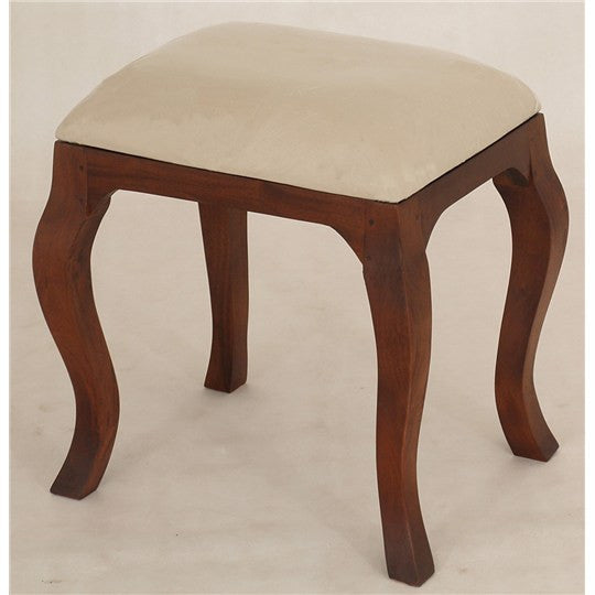 QUEEN ANN STOOL FOR DRESSING TABLE - 500(H) X 500(W)- MAHOGANY