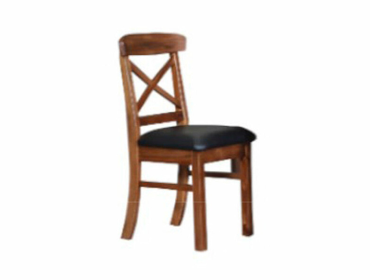 RANCH DINING CHAIR WITH BLACK VINYL SEATS