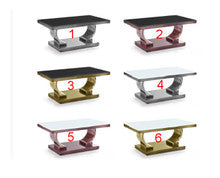 JACKSON COFFEE TABLE - 1000(W) X 600(D) - TEMPERED GLASS - METAL BASE