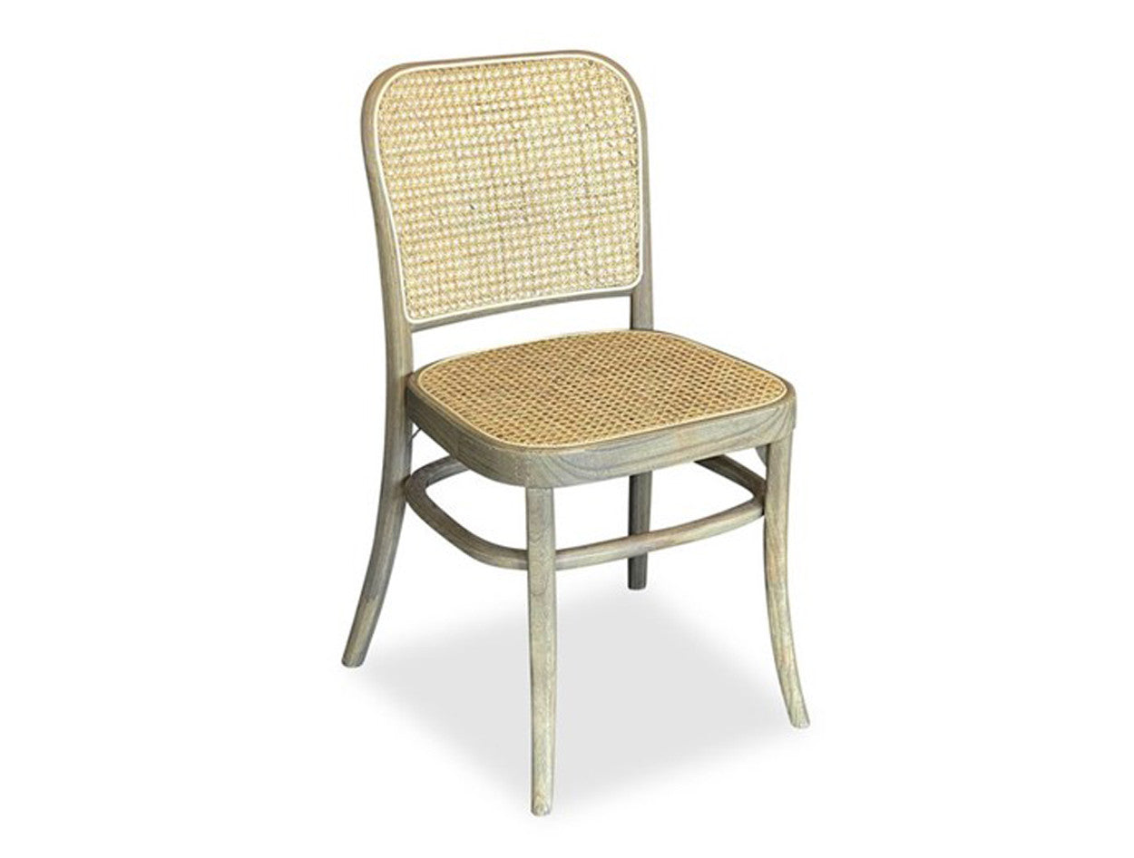 PARIS WOVEN CANE DINING CHAIR - RUSTIC ELM