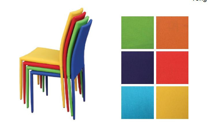 SVEN FABRIC UPHOLSTERED DINING CHAIR - YELLOW