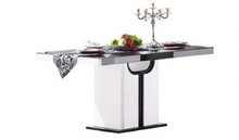 JOLENE (9035) DINING TABLE - 1800(L) X 900(W) - (MODEL 19-8-9-18-12-5-25) - WHITE / BLACK