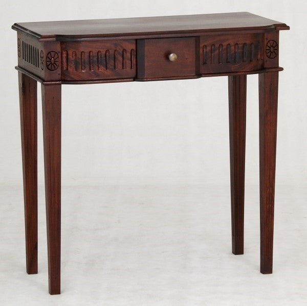 CLASSIC HALL TABLE WITH 1 DRAWER - MAHOGANY OR WHITE