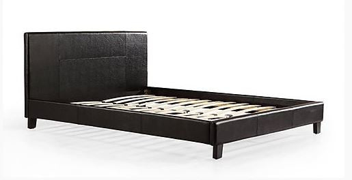 QUEEN (ING-QBFB-BLACK) DELUXE LEATHERETTE BED - BLACK