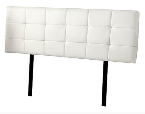 KING DELUXE TUFTED LEATHERETTE BEDHEAD - BROWN , WHITE OR BLACK
