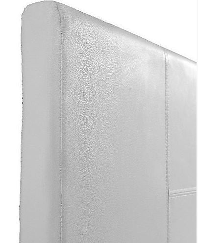 QUEEN (ING-QBFB-White) LEATHERETTE BED FRAME - WHITE