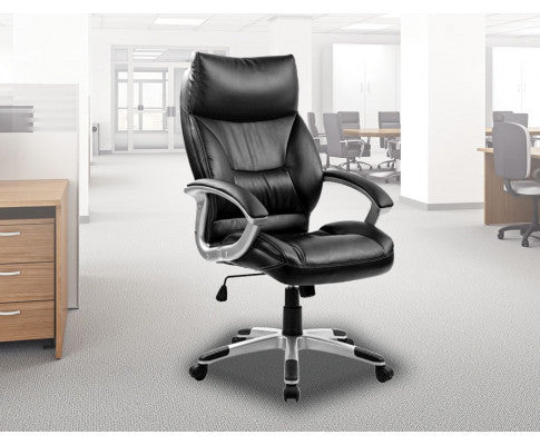CHASEN PU LEATHER EXECUTIVE OFFICE CHAIR - BLACK
