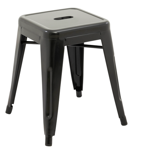 TOLIX RETRO CAFE KITCHEN BAR STOOLS (SET OF 4) - SEAT: 450(H) - BLACK
