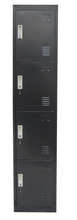 TOPAZ 4 - DOOR STORAGE OFFICE GYM LOCKERS (LLIE13) - 350(W) - BLACK