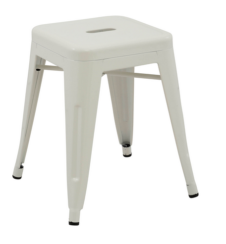 TOLIX RETRO CAFE KITCHEN BAR STOOLS (SET OF 4) - SEAT: 450(H) - WHITE