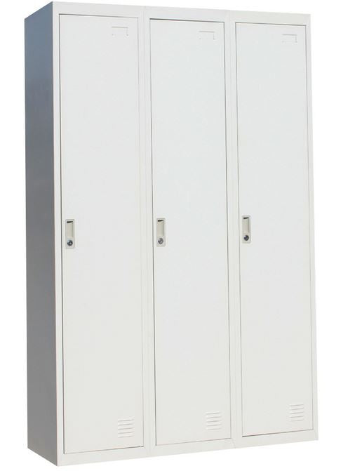 SANTEX (LLIE05) 3 x DOOR SIDE BY SIDE OFFICE/GYM/ SHED/STORAGE /LOCKER - 1140(W) - GREY OR BLACK