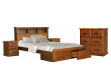 MERCED QUEEN 5 PIECE (DRESSER) BEDROOM SUITE - ANTIQUE OAK
