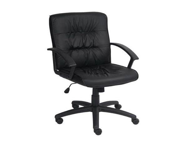 VICEROY LOW BACK MANAGERIAL OFFICE CHAIR WITH BLACK FRAME - BLACK