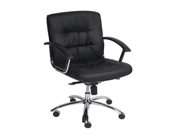 VICEROY MANAGERIAL OFFICE CHAIR WITH CHROME FRAME - BLACK