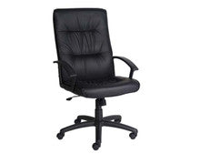 VICEROY HIGH BACK EXECUTIVE LEATHERETTE OFFICE CHAIR WITH BLACK FRAME - BLACK