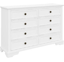 AUSTIN 8 DRAWER DRESSING TABLE - 1000(H) x 1500(W) - WHITE