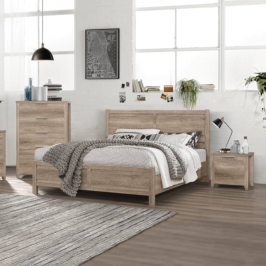 TIMBER COLOURED VENEER BEDROOM SUITES