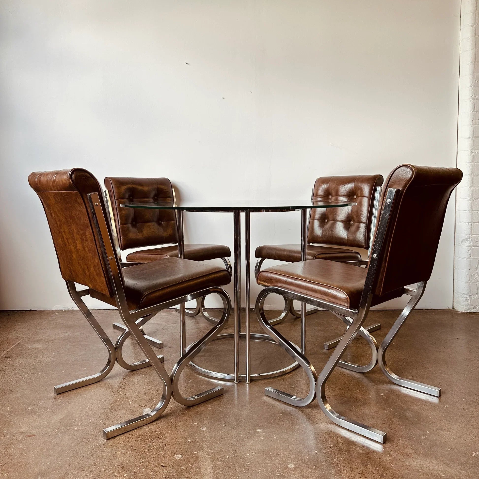 CHROME DINING CHAIRS
