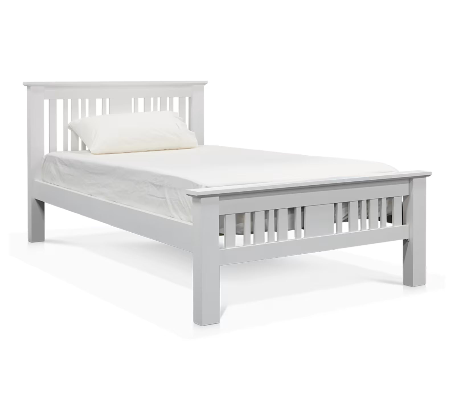 DOUBLE WHITE TIMBER BED FRAMES