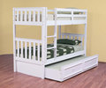 SINGLE WHITE TIMBER BUNK BEDS