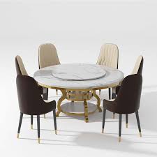 7 PIECE MARBLE DINING SETTINGS
