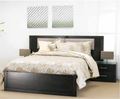QUEEN TIMBER COLOURED VENEER BED FRAMES