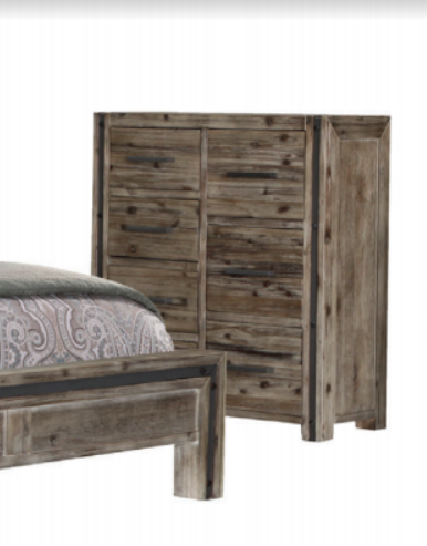 Swan (3559) 7 Drawers Tallboy Chest (19-20-15-3-11-25-1-18-4)- 1105(H) X 1000(W) -brushed Gum