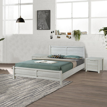 VAUGHAN DOUBLE OR QUEEN 3 PIECE (BEDSIDE) BEDROOM SUITE - WHITE ASH