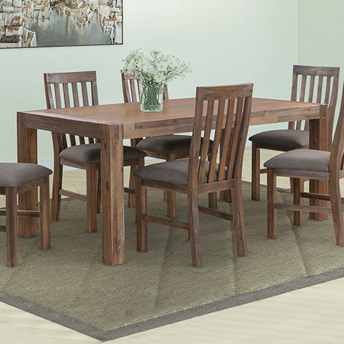 ENDLICHERI 7 PEICE DINING SETTING (WITH 6x DINING CHAIRS) - 1800(W) x 950(D) - CHOCOLATE
