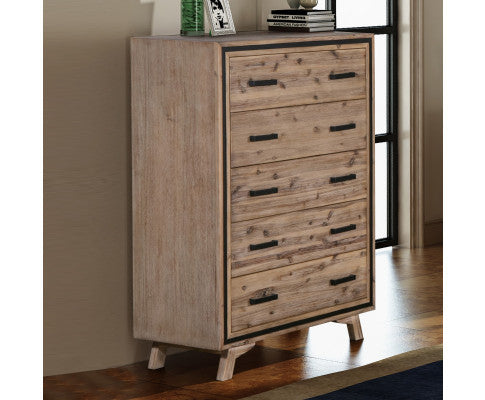Jayce 5 Drawer Tallboy - As Pictured