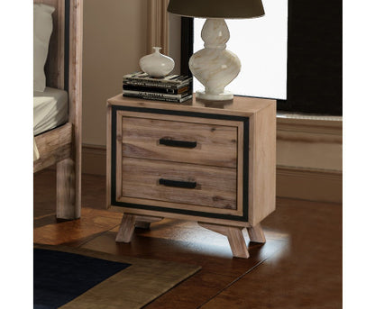 JAYCE 2 DRAWER BEDSIDE TABLE - AS PICTURED