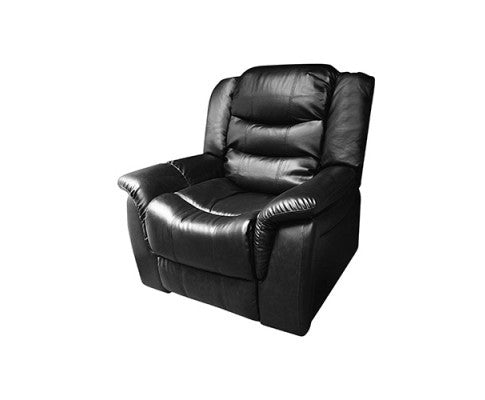 Allan Bonded Leather Single Recliner - Black