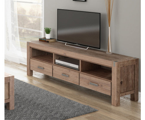 Nowra 3 Drawer TV Entertainment Unit - Classic Oak