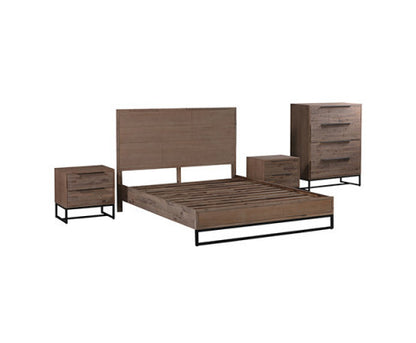 GAILE KING 4 PIECE (TALLBOY) BEDROOM SUITE - LIGHT OAK