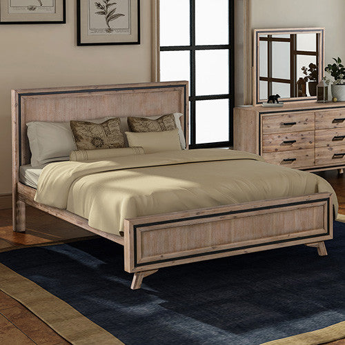 QUEEN RITTENHOUSE BED FRAME - SILVER BRUSHED
