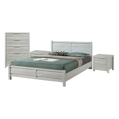 VAUGHAN DOUBLE OR QUEEN 4 PIECE (TALLBOY) BEDROOM SUITE - WHITE ASH