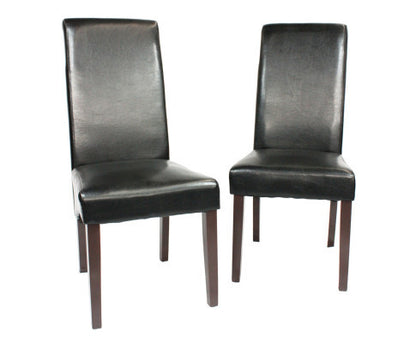 MAEGAN (SET OF 2) WOODEN DINING CHAIRS - BLACK