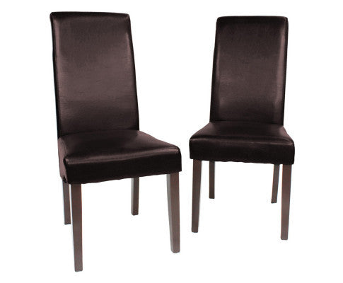 MAEGAN (SET OF 2) WOODEN DINING CHAIRS - BROWN