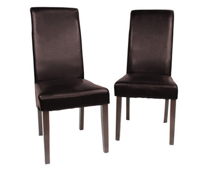 MAEGAN (SET OF 2) WOODEN DINING CHAIRS - BROWN