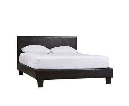 SINGLE MONDEO LEATHERETTE BED  - BLACK