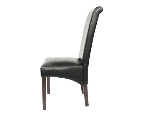 MAEGAN (SET OF 2) WOODEN DINING CHAIRS - BLACK